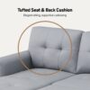 Lexi - Vegan Leather Modern Reversible Sleeper Sectional Sofa With Storage Chaise - Gray - Image 17