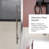 Frameless Shower Door Single Sliding, Adjustable Zinc Roller Rail - Chrome - Image 7