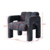 31.10" Boucle Upholstered Accent Chair - Dark Gray - Image 3
