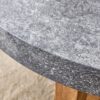 Modern Retro Texture Round Coffee Table With Crossed Legs - Gray - Image 11