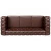 84.06" Width Traditional Square Arm Removable Cushion 3 Seater Sofa - Dark Brown - Image 12