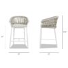 Maiden - Patio Counter Stool Axroma Olefin (Set of 2) - Beige - Image 10