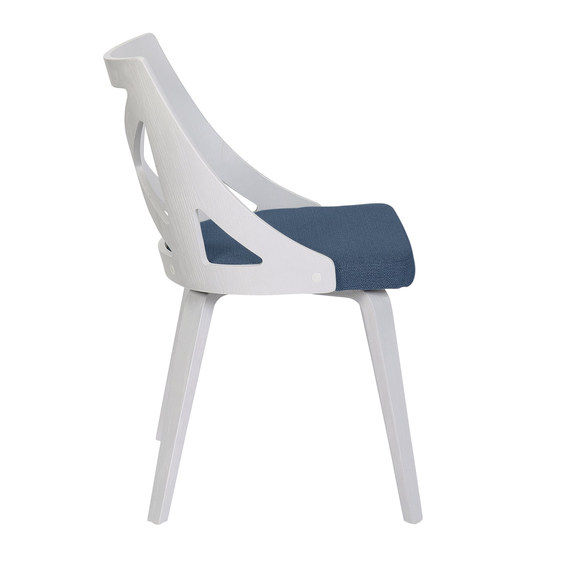 Charlotte - Farmhouse Chair (Set of 2) - White / Blue - Image 3