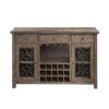 Raphaela - Server With Cup Holder & Wine Rack - Cherry - Image 4