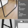 Floor Mirror Full Length Mirror Ultra Thin Aluminum Alloy Frame Modern Style Standing / Hanging Mirror Wall Mounted Mirror - Black - Image 5