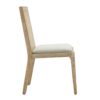 Dining Chair With Synthetic Cane Back And Upholstered Seat (Set of 2) - Natural - Image 7