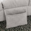 Linen Massage Chaise Lounge Indoor With Remote Control, Ergonomic Electric Massage Lounger With 5 Modes - Light Gray - Image 10