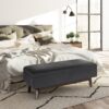 Owen - Rectangular Storage Ottoman - Distressed Black - Image 6