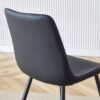 Modern Dining Chair Set With Curved Cushion And Metal Legs For Comfort (Set of 4) - Black - Image 11