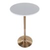 Pebble - Contemporary / Glam Adjustable Dining Or Bar Table - Gold / White - Image 2