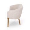 Mid Century Modern Loveseat With Channel Stitched Backrest - Beige - Image 7