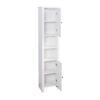 Wooden Bathroom Floor Storage Cabinet With 2 Doors And 6 Shelves - White - Image 14