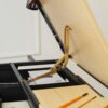 Drafting Table With Metal Perforated Board Pannel - Black / Brown - Image 7