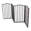 Pet Gate Dog Gate For Doorways, Stairs Or House Freestanding Folding - Dark Brown - Image 7