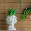 Cement Bust Wall Planter Indoor Outdoor Home Garden Decor, 8 - Gray - Image 11