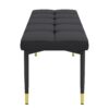 Multifunctional Shoe Bench With Faux Cushion - Black - Image 8