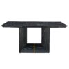Modern Dining Table With Marbled Design For Luxurious Elegance - Black - Image 19