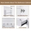 42" Bathroom Vanity Base With Doors And Drawer - White - Image 7