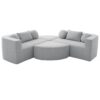 Boneless - Couch Modular Sectional Sofa With Deep Seating And Curved Design - Gray - Image 13