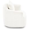 360° Swivel Barrel Sofa Chair With Throw Pillow, Chenille Upholstered Accent Chair - Beige - Image 15