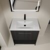 Modern Freestanding 30" Bathroom Vanity With Ceramic Sink, Soft Closing Doors Cabinet - Dark Oak - Image 5