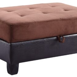 Upholstered Ottoman Elegant - Chocolate