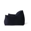 Allea - Velveteen Bean Bag Chair With Armrests - Midnight Blue - Image 6