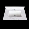 Carrara Marble Design Elegant Bathroom Vanity Top With Undermount Sink - White - Image 16