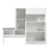 Elegant 2 In 1 Shoe Cabinets With Soft Cushion Versatile Shoe Rack Organizer With Adjustable Shelves For Hallway, Living Room - White - Image 12