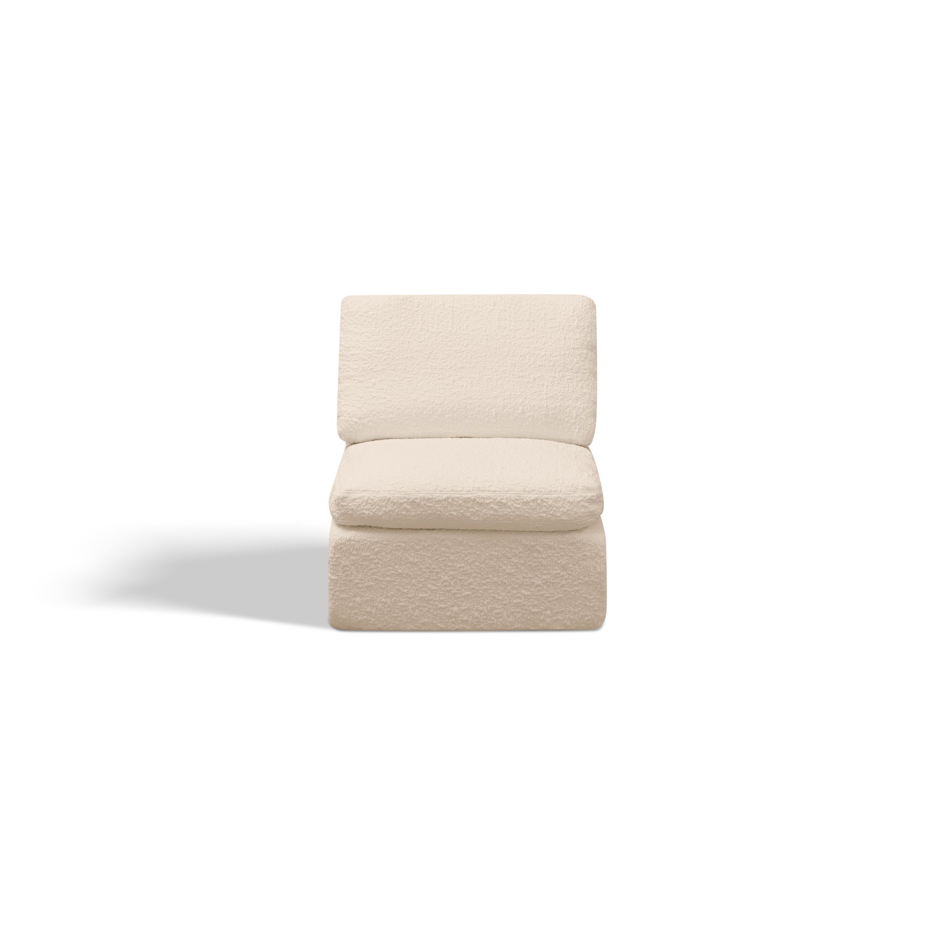 Cloud L Shape Modular Sectional Sofa With Ottoman, 3 Seater Convertible Couch - Beige - Image 14