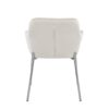 Daniella - Contemporary Dining Chair (Set of 2) - Cream / Chrome - Image 5