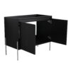 Minimalist Freestanding Bathroom Vanity With Storage Cabinet, Excluding Sink - Dark Oak - Image 14