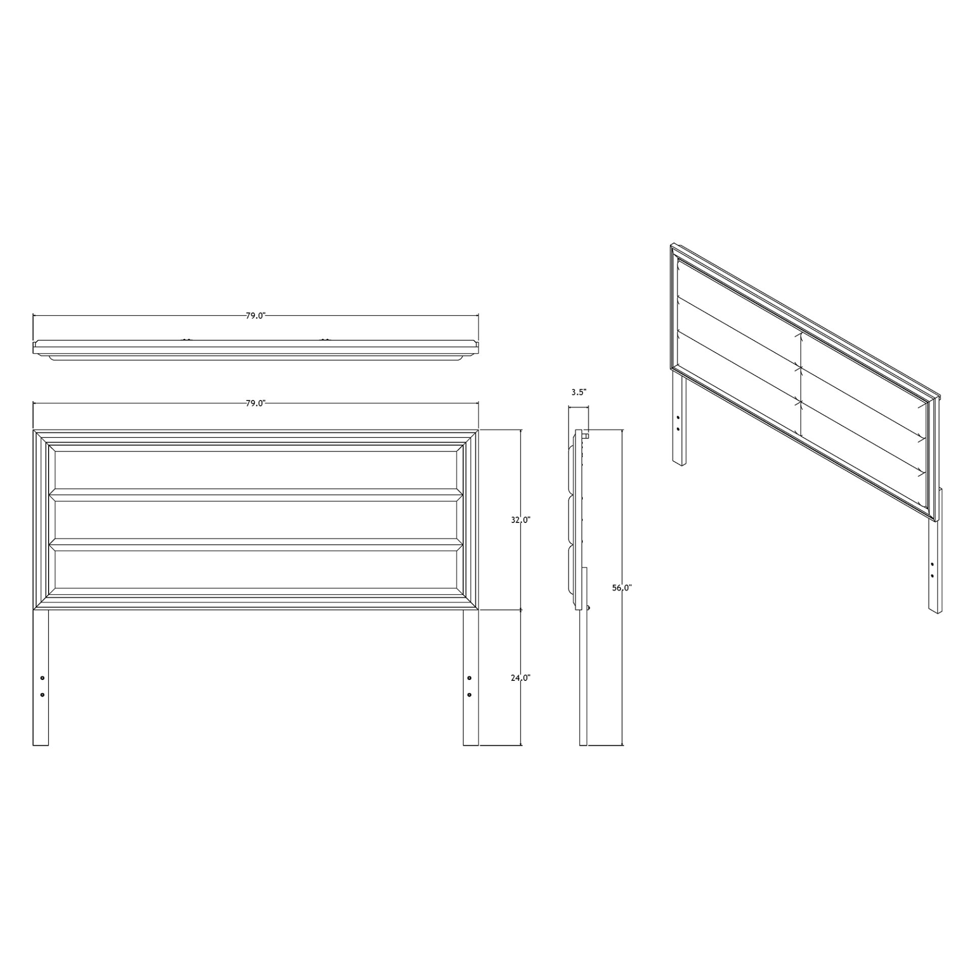 Adelaide - 5 Pieces King Bed With LED Set - Black - Image 3