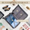 20" / 24" / 28" 3 Pieces / Set Spinner Wheel Luggage, Carry On Suitcase, With Cup Holder & USB Port & Phone Holder - Black - Image 10