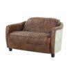 Brancaster - Grain Leather Loveseat - Brown - Image 2
