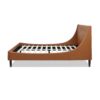 Aspen - Queen Vertical Tufted Modern Headboard Platform Bed Set - Caramel Tan Brown - Image 5