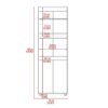 Armoire Organiser, Two Shelves, Rod, Double Door Cabinet Armoire - Black - Image 7
