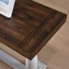 Sofa Tabe 30" Height Pedestal Table Leg Farmhouse Design Retro Design Living Room - Antique Dark Oak / Antique White - Image 6