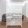 Outdoor & Indoor Privacy Screen Metal Privacy Screen, Freestanding Decorative Privacy Screen For Deck Balcony Patio, Privacy Fence Panels - White - Image 12