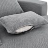 360° Swivel Sofa Chair Accent Barrel Chair With Dual Layer Cushion And 3 Removable Pillows, Corduroy - Gray - Image 16