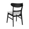 Dining Chair (Set of 2), Mid Century Dining Chairs With Cushioned Seats And Wood Frame - Light Gray / Black - Image 7