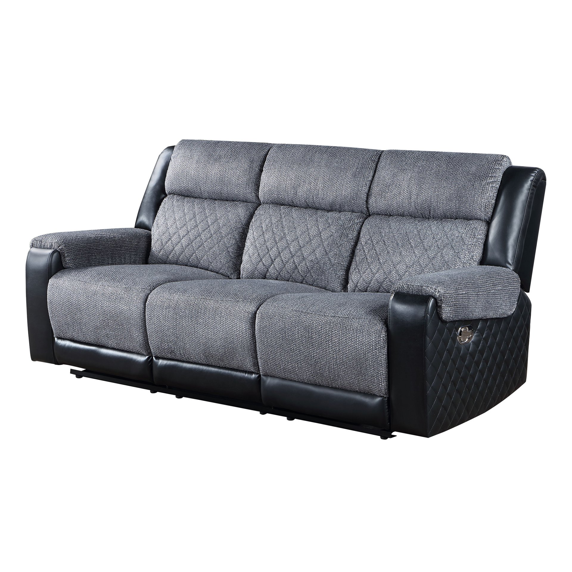 Alicia - Reclining Sofa - Gray / Black - Image 6