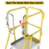 Heavy Duty Aluminum 4 Step Rolling Platform Ladder With 375Lbs Capacity And Safety - Silver - Image 13