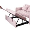 Multi Functional Sofa Bed With Cup Holder And USB Port For Living Room Or Apartments - Pink - Image 20