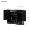 Sleek And Modern Shoe Cabinet With Adjustable Shelves, Space Saving Design Side Board For Various Sizes Of Items - Black - Image 3