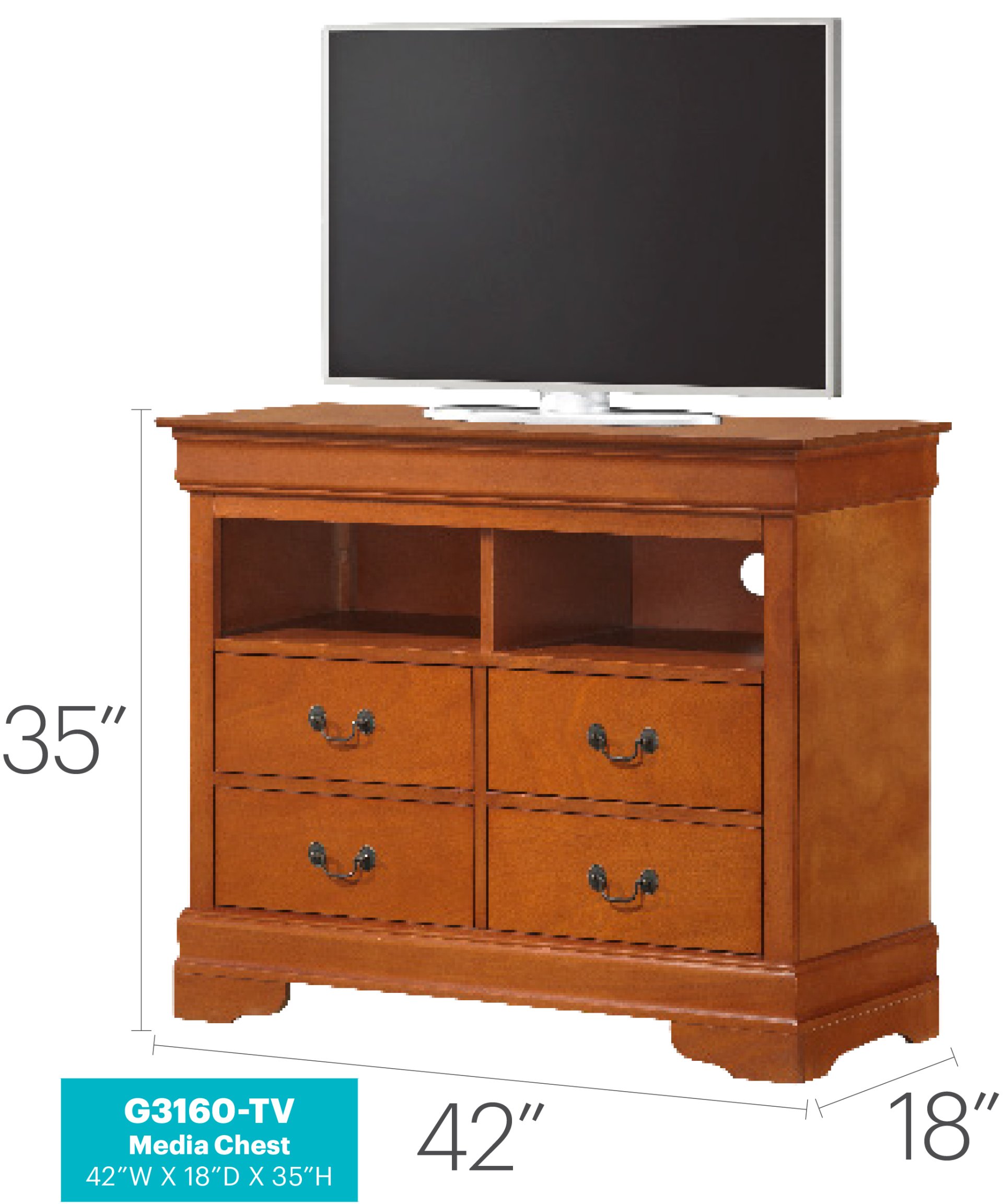 Elegant Media Chest For Your Living Space - Oak - Image 3