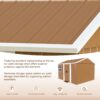 Heavy Duty Storage Shed With Windows, Lockable Door & Ventilation Weatherproof Outdoor Garden Shed - Brown - Image 5