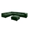 Modern (Set of 6) Modular Sectional Sofa With Storage Soft Cylindrical Design For Living Room - Green - Image 8