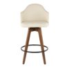 Ahoy - Mid-Century Counter Stool - Walnut / Cream - Image 5