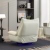 270 Swivel Glider Recliner Chair, Power Recliner Rocking Chair, USB Port Charge For Nursery Chair With Atmosphere Lamp For Living Room Bedroom Apartment - White - Image 14